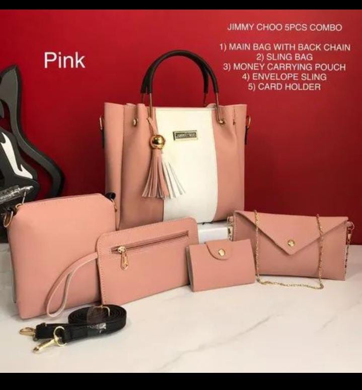 6-in-1 Premium Handbag Set | Tote, Shoulder, Crossbody & Wallet Combo