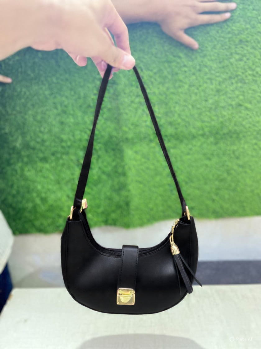 Luxury Bag Combo Stylish Bag Set with 12 Scrunchies, 12 Fake Nails & Elegant Watch – Perfect Gift Combo