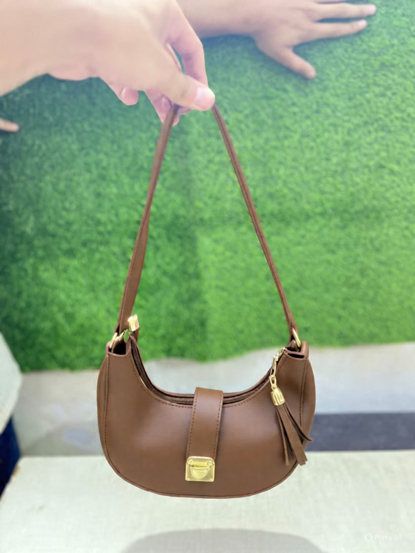 Luxury Bag Combo Stylish Bag Set with 12 Scrunchies, 12 Fake Nails & Elegant Watch – Perfect Gift Combo