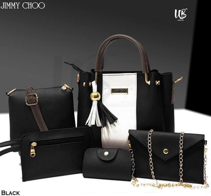 6-in-1 Premium Handbag Set | Tote, Shoulder, Crossbody & Wallet Combo